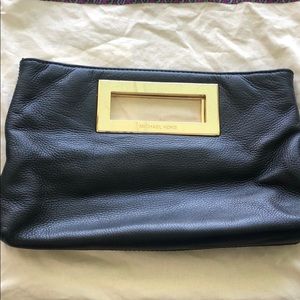 Michael Kors Black Pebbled Leather Clutch